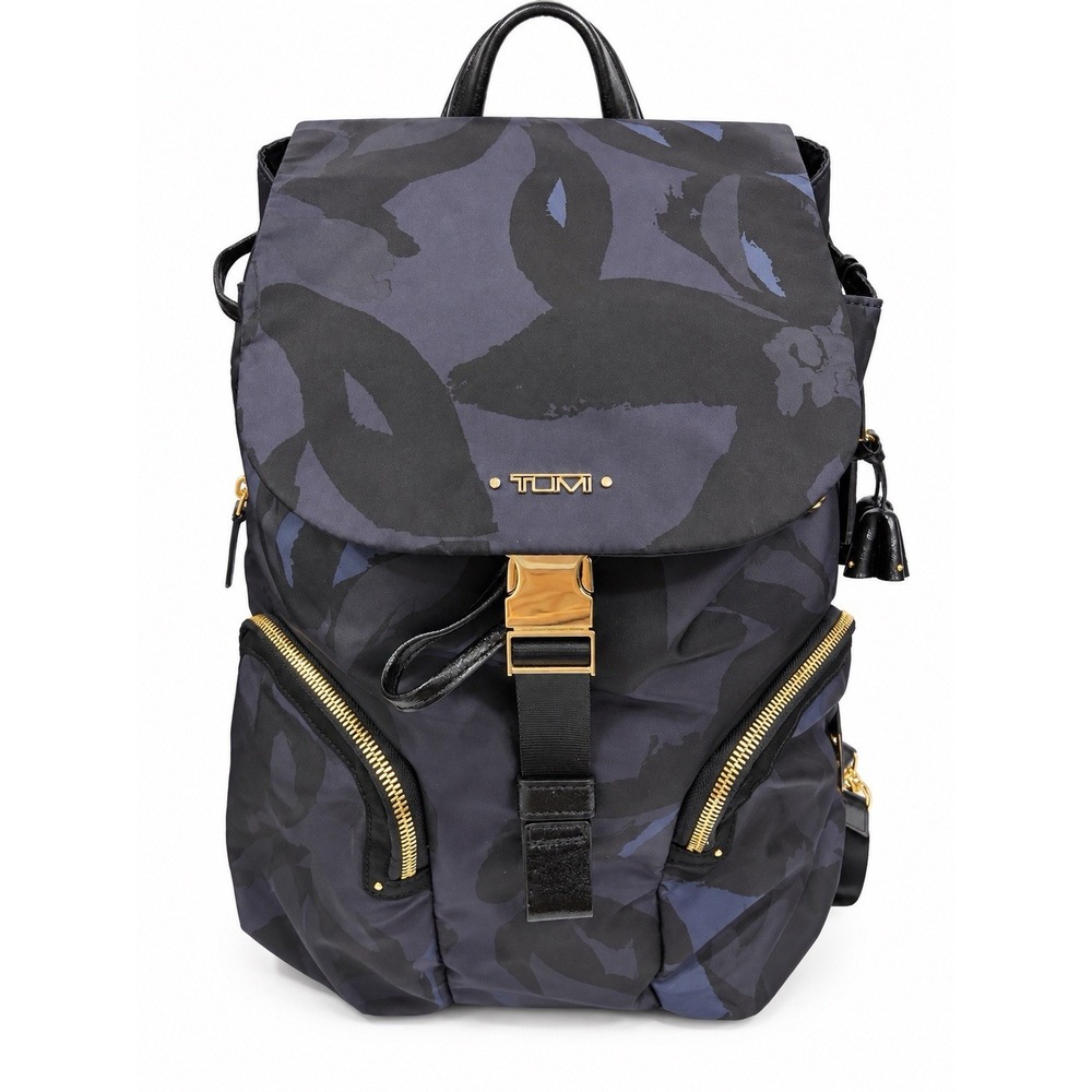 TUMI Voyageur Rivas Women's Backpack Lily Indigo Floral Camo Nylon 196311LLI